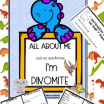 Preview of All About Me | Activity | No Prep |  Dinosaur