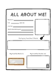 All About Me- Doodle Sheet