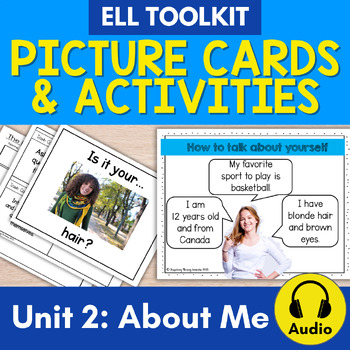 Preview of All About Me ESL Vocabulary Flashcards - Getting to Know You Activities ESL