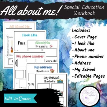 Preview of All About Me | Editable Document | Canva