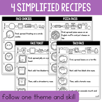 All About Me - Faces | Simplified Recipes for speech, special ed, life ...