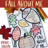 All About Me Fall Themed for Secondary Students PRINT & DIGITAL