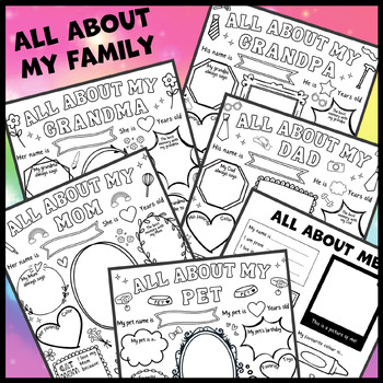 Preview of All About Me & Family Appreciation booklet social skills worksheets primary 2nd