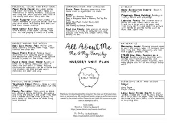 Preview of All About Me: Family Nursery Unit Plan
