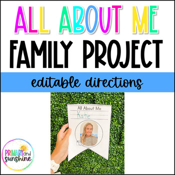 Preview of All About Me Family Project