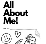 All About Me - First Week of School Packet