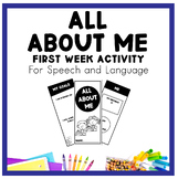 All About Me First Week of Speech and Language
