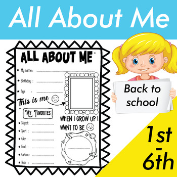 All About Me : First week of school activities / Back to school | TPT