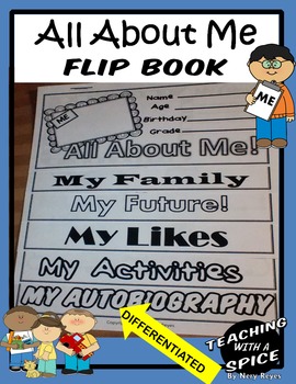 Preview of All About Me Flip Book- Back to School