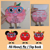 All About Me Flip Book Poster Apple Craft Back to School A