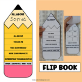 All About Me Flip Book Poster Pencil Craft Back to School 
