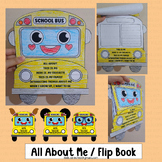 All About Me Flip Book School Bus Craft Back to School Wri