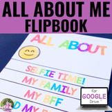 All About Me Flip Book for Back to School Print and Digital