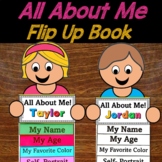 All About Me Craft Flip Up Book, Back To School Activity, All about me worksheet