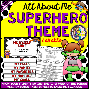 All About Me Flipbook Editable Back to School