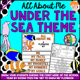 All About Me Flipbook (Under the Sea Theme Flip book) Back