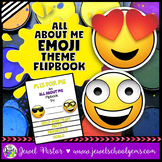 All About Me Flipbook Emoji Theme Beginning of Year & Back