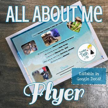 Preview of All About Me Flyer - Editable in Google Slides!