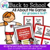 All About Me Forward & Backward Icebreaker Game - Back to 