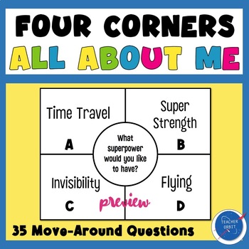 Four Corners Back To School Ice Breaker Activity