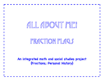 Preview of All About Me Fraction Flags Bundle {one-half, one-third, one-fourth}