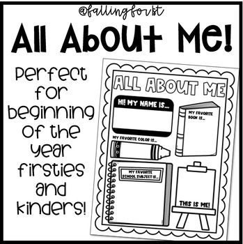 All About Me Freebie by Falling for 1st | TPT