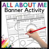 All About Me Pennant Includes EDITABLE Version