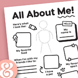 All About Me • A Fun Getting To Know You Printable K-3+