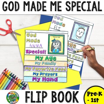 Preview of All About Me Getting to Know You Christian Activity Flip Book for Sunday School