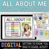 All About Me Google Slides | Digital Scrapbook for Back to School