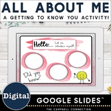 All About Me Google Slides Getting to Know You Activities 