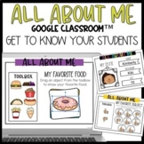 All About Me Google Slides or Google Classroom