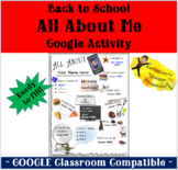 All About Me Google Template - Back to School - Distance Learning