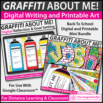 Preview of All About Me Graffiti Art and Writing | Digital and Printable Bundle