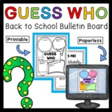 All About Me Guess Who Back to School Activity and Bulleti