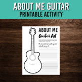 All About Me Guitar Art Activity | Back to School Printabl