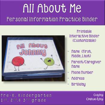 Preview of All About Me - Information Practice Binder