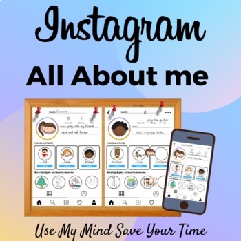 Preview of All About Me Worksheets | Instagram | Printable | Google Slides