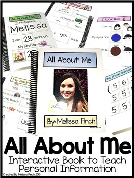 Preview of All About Me- Interactive Book (EDITABLE)