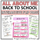 All About Me Interactive Flip Page for Back to School