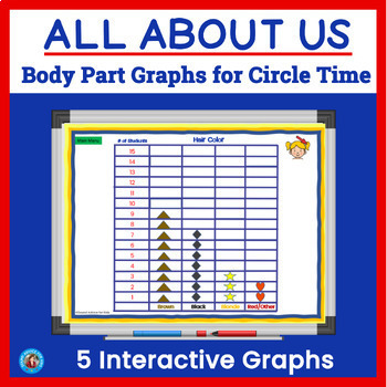 Preview of All About Me: Interactive Graphs for PreK - K Circle Time - Language & Math 
