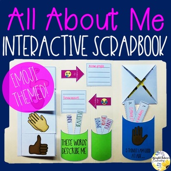 Preview of Self-Concept and Self-Esteem Scrapbook All About Me Interactive Craft