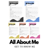 All About Me- Interest Inventory (Comes in 5 Colors!)