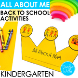 All About Me Kindergarten Back to School Activities - Book