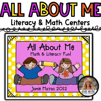 Preview of Back to School All About Me Literacy & Math Centers