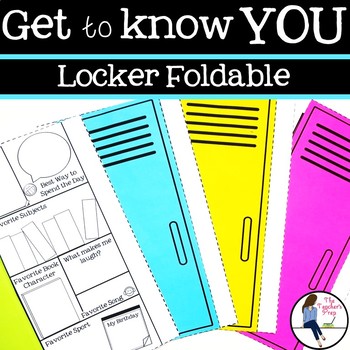 Preview of All About Me Locker Foldable for Back to School