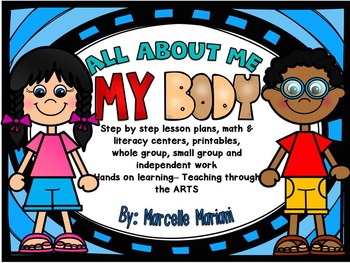 Preview of All About Me-MY BODY LESSON PLANS, Literacy and Math centers and worksheets 