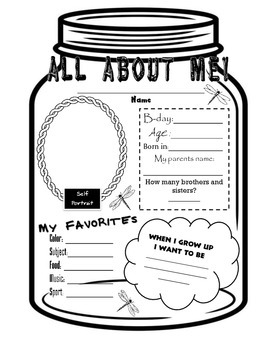 Preview of All About Me Mason Jar - Camp Theme