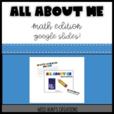 All About Me Math Book: Digital Version (Back to School!)