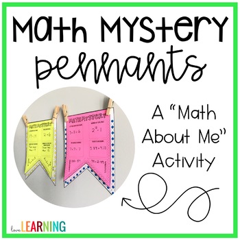 Preview of All About Me Math Pennant: The Perfect "Getting to Know You" Activity